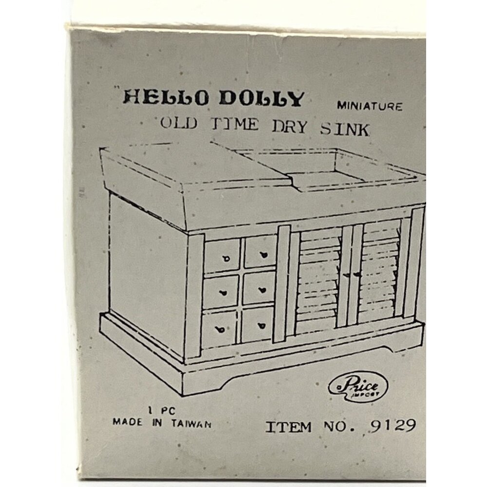 Vintage Miniature Hello Dolly OLD TIME DRY Sink  in original package #9129